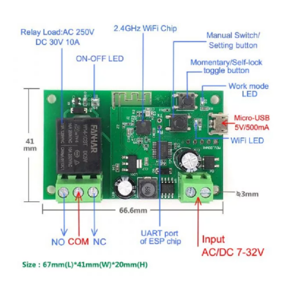 eWeLink Gate Controller Wiring