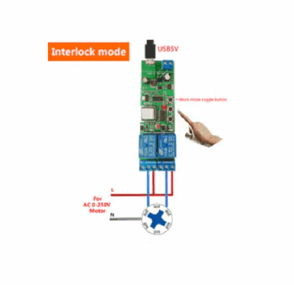 Wi-Fi Inching Relay Momentary-Self-Locking-Interlock Switch Module (ST-DC2)