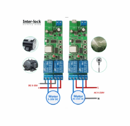 Wi-Fi Inching Relay Momentary-Self-Locking-Interlock Switch Module (ST-DC2)