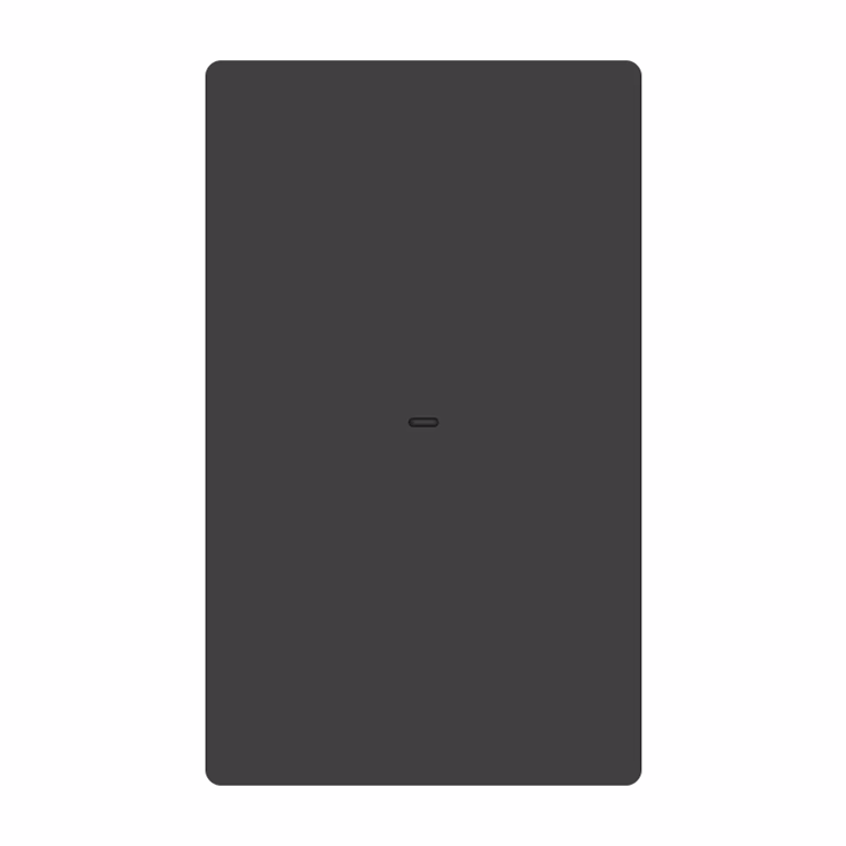 SmartPad Tactile Light Switch 1 Gang Grey