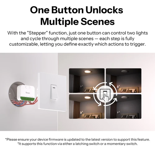 SONOFF MINI DUO 2-Gang Matter WiFi Smart Switch MINI-2GS compact dual channel module
