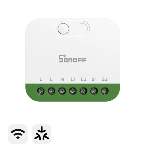 SONOFF MINI DUO 2-Gang Matter WiFi Smart Switch MINI-2GS compact dual channel module