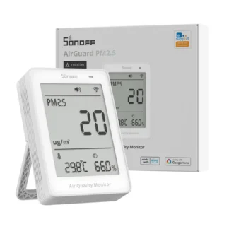 SONOFF AirGuard PM2.5 PM10 Matter WiFi Air Quality Monitor SAWF-07P LCD display