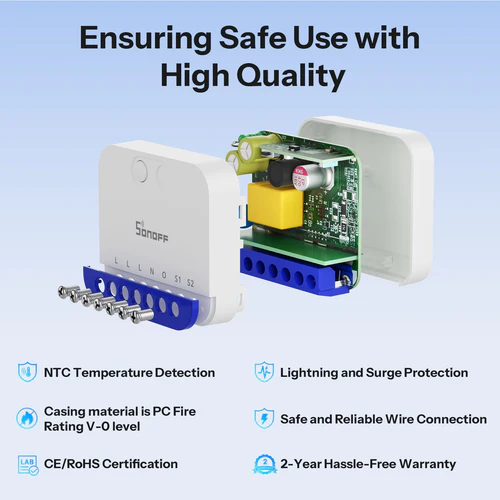 SONOFF MINI-DIM Matter Wi-Fi Smart Dimmer Switch for LED and incandescent lights