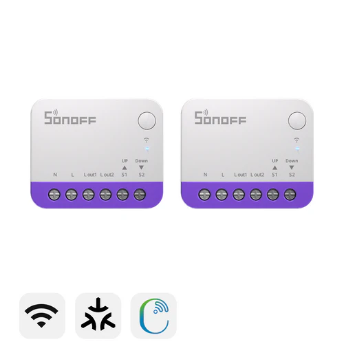 SONOFF MINI-RBS Smart Roller Shutter Switch for motorized curtains and blinds with percentage control