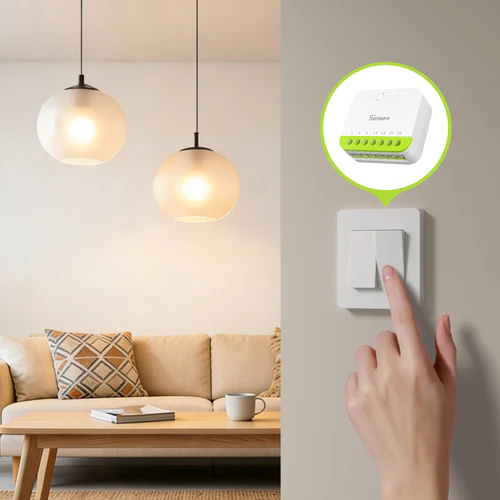 SONOFF MINI DUO 2-Gang Zigbee Smart Switch MINI-ZB2GS dual load relay for smart lighting