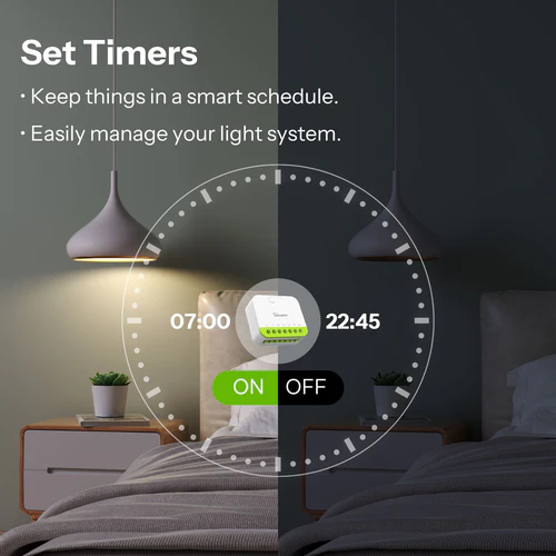 SONOFF MINI DUO 2-Gang Zigbee Smart Switch MINI-ZB2GS dual load relay for smart lighting