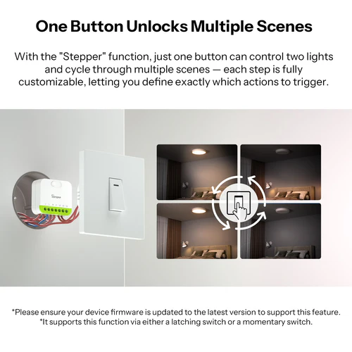 SONOFF MINI DUO 2-Gang Zigbee Smart Switch MINI-ZB2GS dual load relay for smart lighting