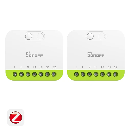 SONOFF MINI DUO 2-Gang Zigbee Smart Switch MINI-ZB2GS dual load relay for smart lighting
