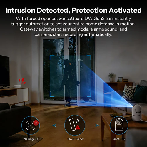 SONOFF SNZB-04PR2 SenseGuard DW Gen2 Zigbee Door Window Sensor with tamper alert