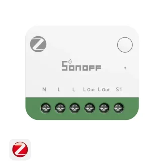 SONOFF MINI-ZB1GSP compact 16A Zigbee switch module showing terminals