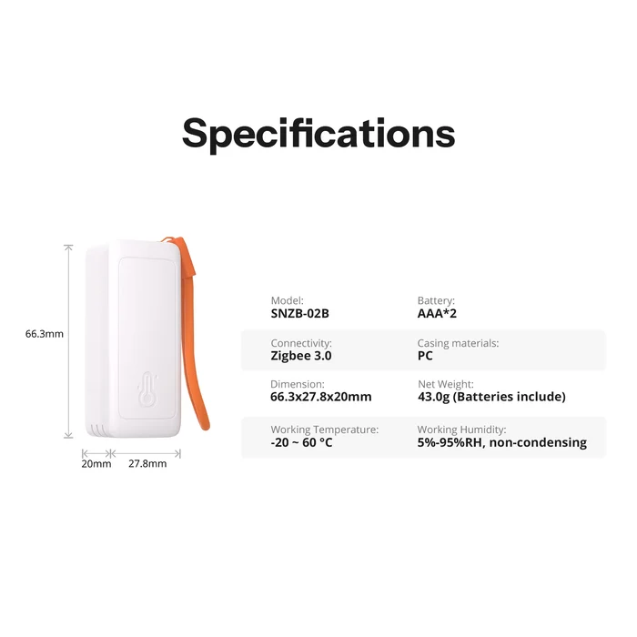 Sonoff AirGuard TH Lite Zigbee Temperature & Humidity Sensor - Image 2